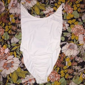 AA nylon tricot high-cut one piece